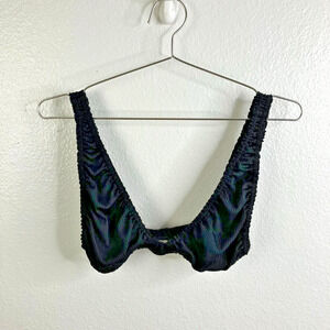 Intimately Free People Wait And See Bralette Size M Black Festival Casual Boho